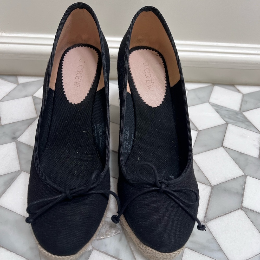 J. Crew Black Espadrilles